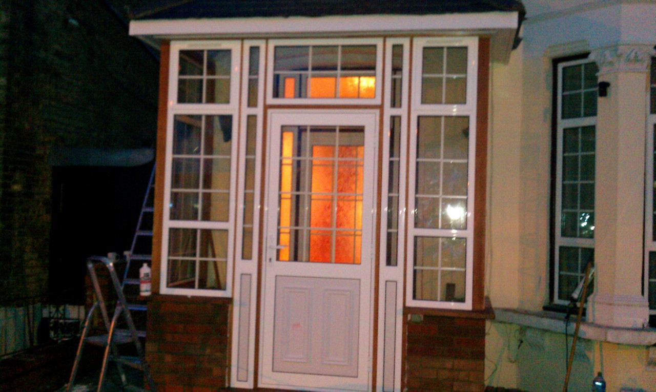 uPVC porch with Georgian bar glazing installed in Stratford